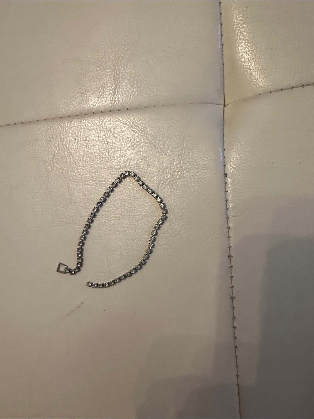 Rhinestone Tennis Bracelet - Silver Sparkle